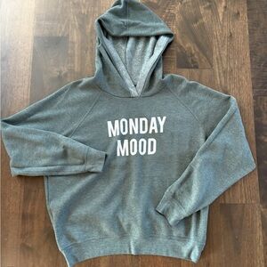Monday Mood / Friday Feels Reversible Hoodie Sweatshirt- Green